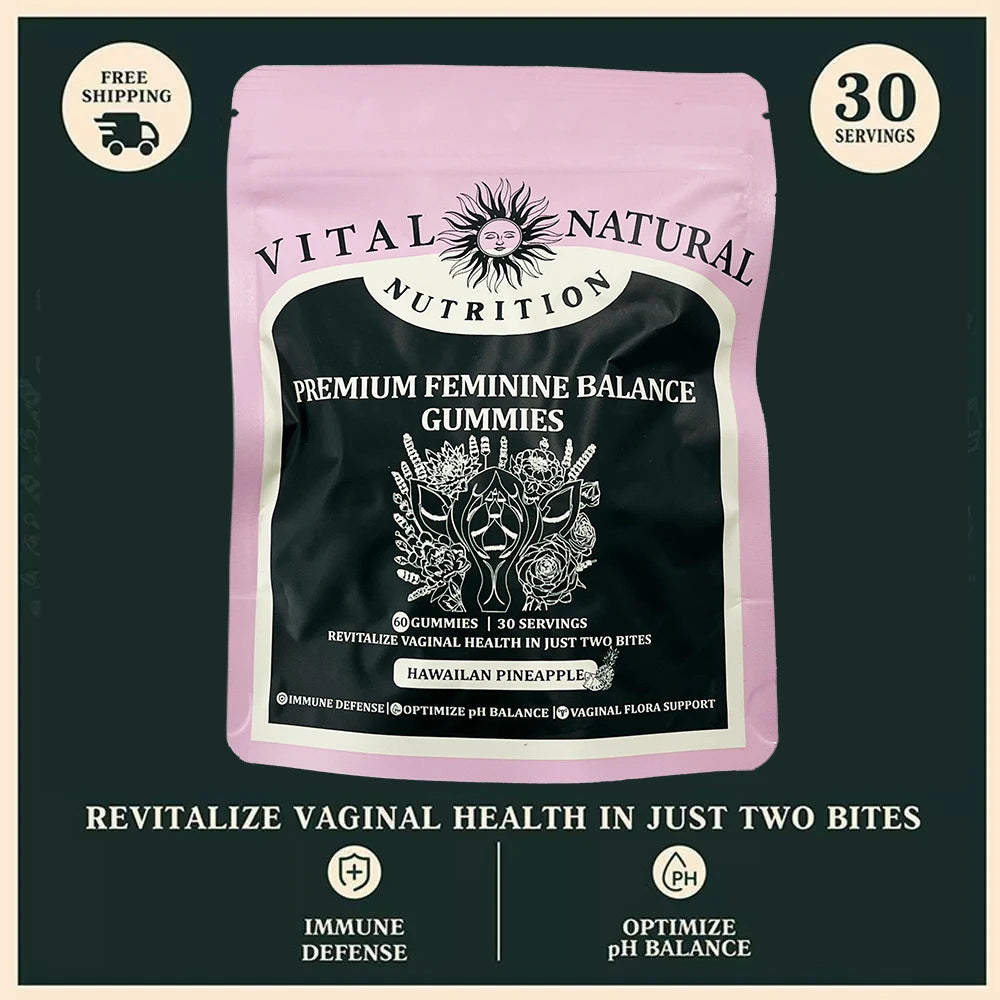 Vital Source Feminine Balance Gummies - Delicious Hawaiian Pineapple Flavor for Women's Health