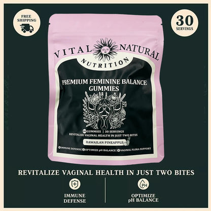Vital Source Feminine Balance Gummies - Delicious Hawaiian Pineapple Flavor for Women's Health